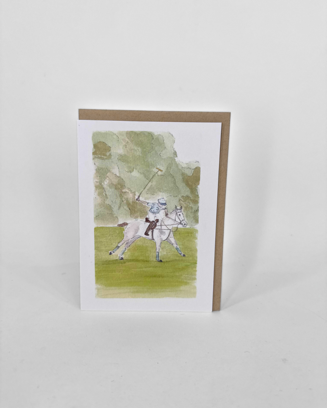 Greeting Card - Single Polo Player