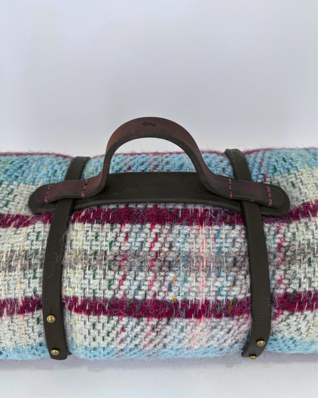 Picnic Rug Roll with Leather holder