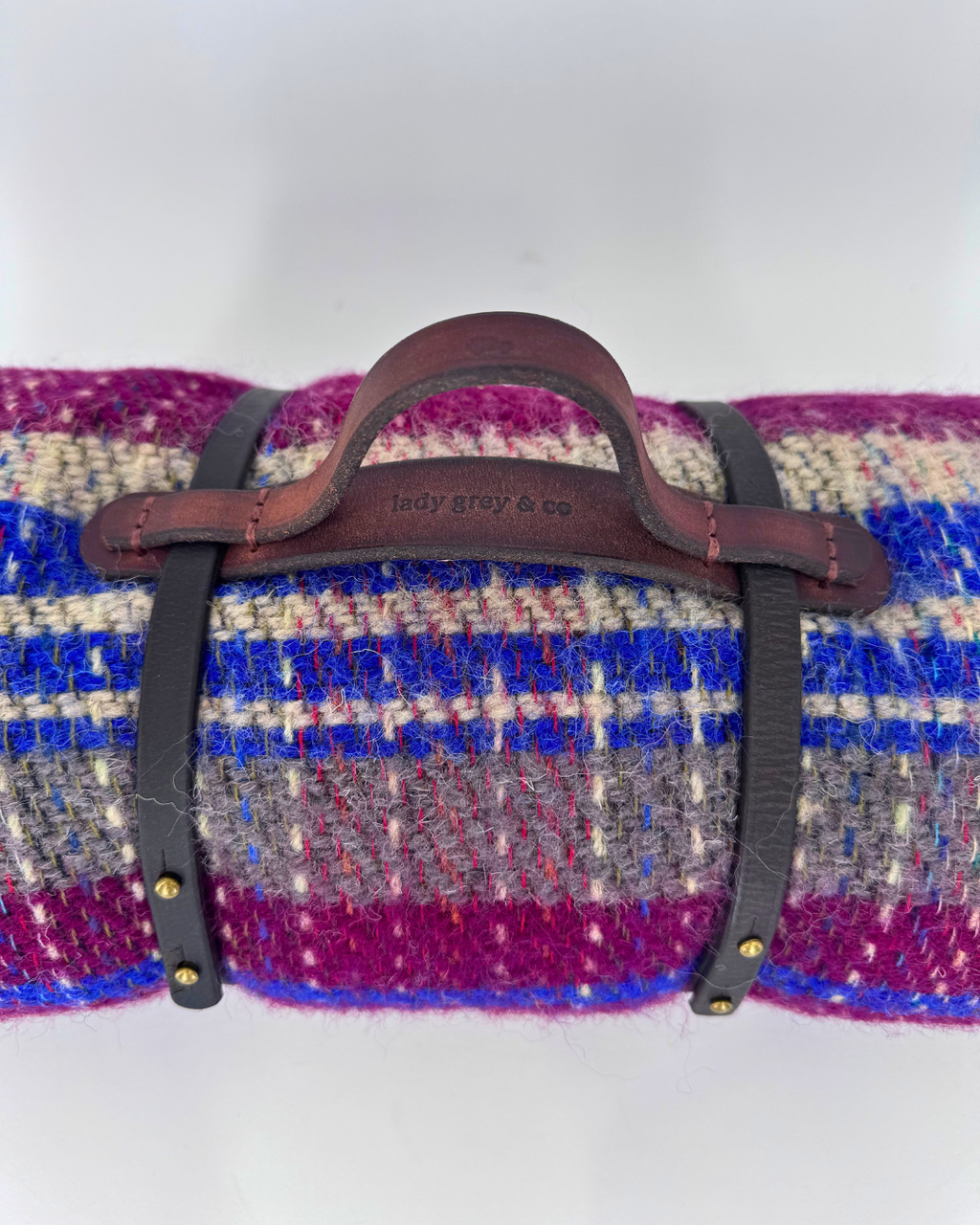 Picnic Rug Roll with Leather holder