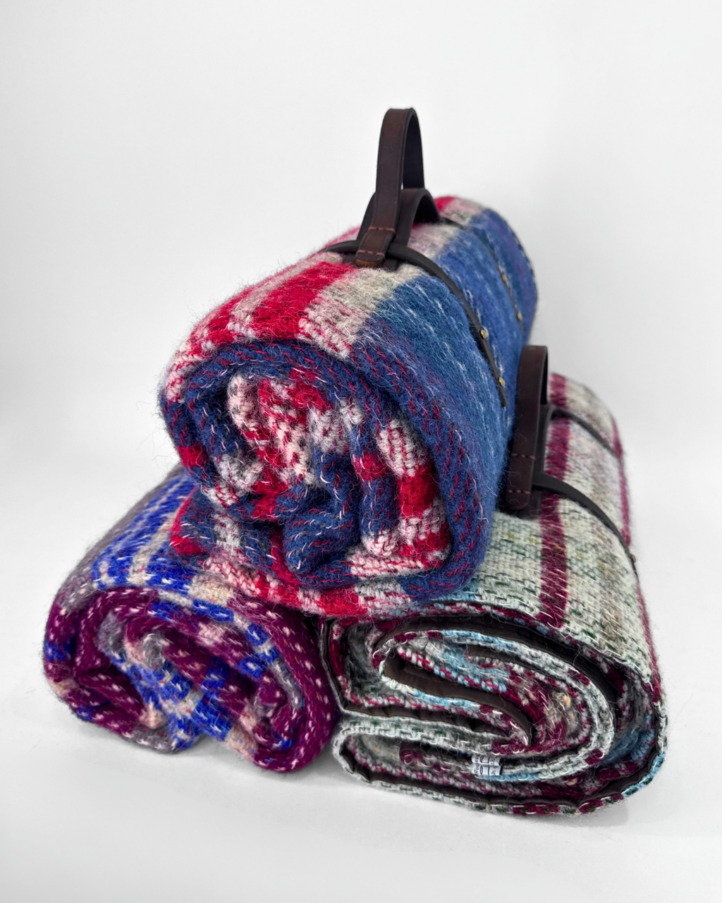 Picnic Rug Roll with Leather holder